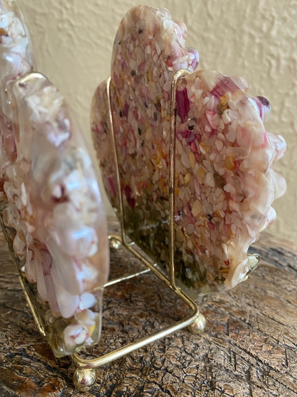 💐Rare 1960’s Vintage💐Abalone Shell & Lucite Napkin Holder - Picture 8 of 14